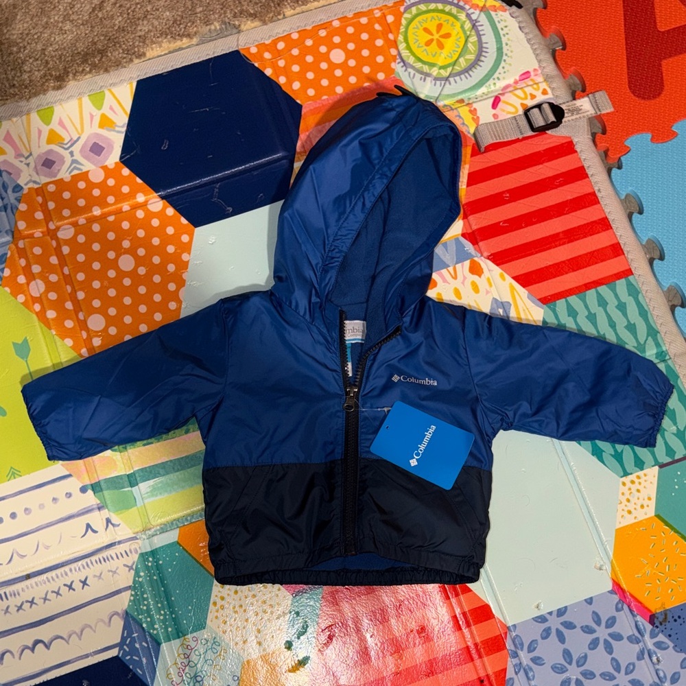 Columbia Two-Tone Blue Hooded Jacket